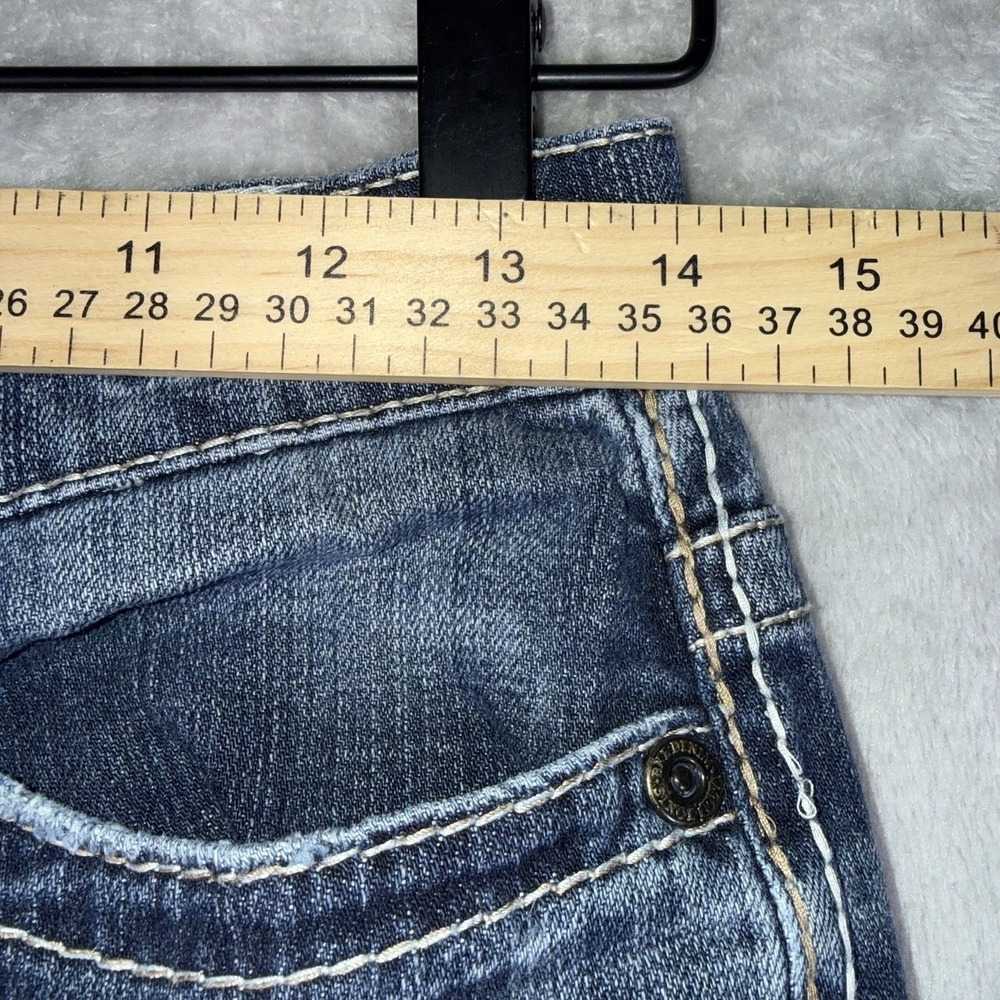 BKE Jeans Aiden Womens 28R Blue Bootleg Medium Wash Stretch Denim Whiskers Rodeo - Picture 4 of 12